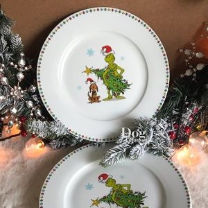The Grinch Christmas Dining Plates Dinner Set